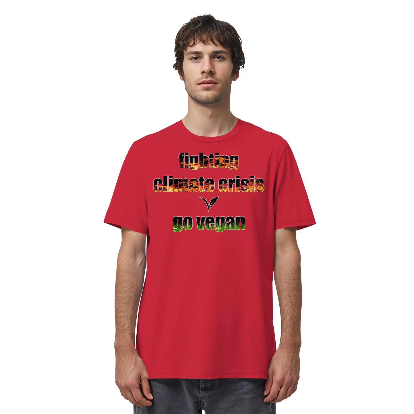 vegwear "fighting climate cirsis" - unisex Bio T-Shirt, vegan & klimafreundlich