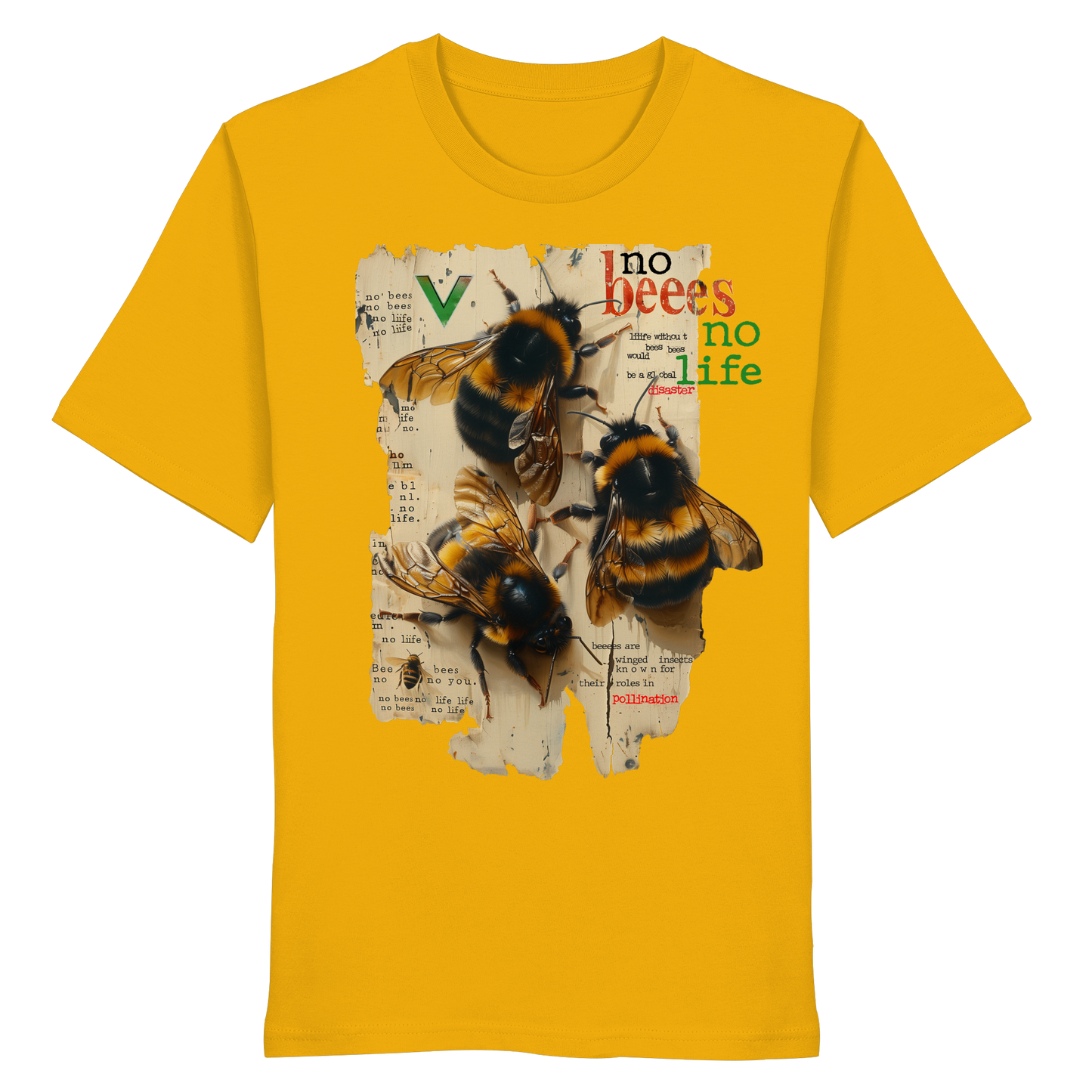 vegwear "no bees, no life" - unisex Bio T-Shirt, vegan fair