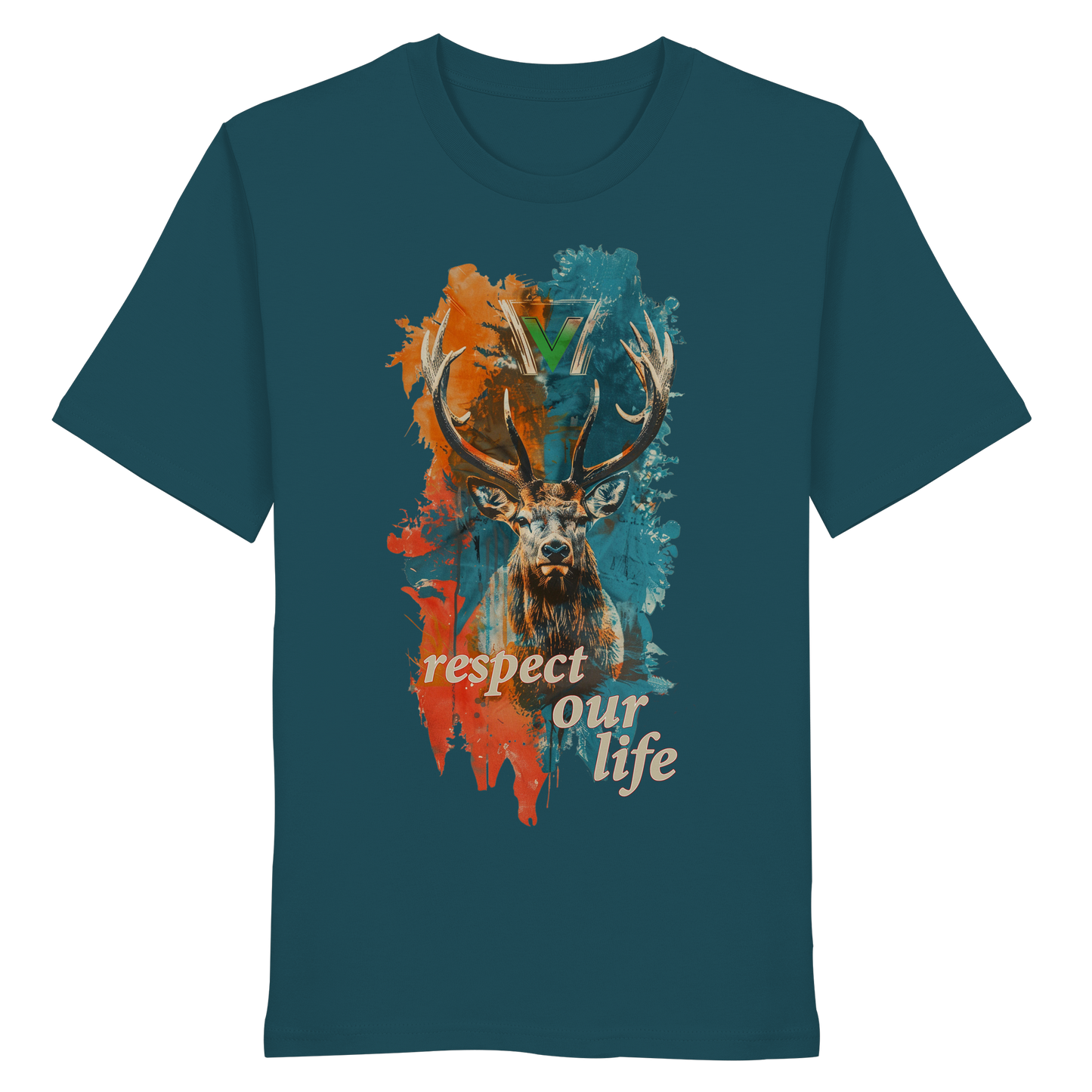 vegwear "respect our life - Hirsch" - unisex Bio T-Shirt