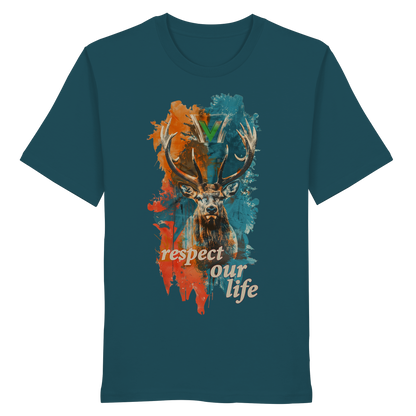 vegwear "respect our life - Hirsch" - unisex Bio T-Shirt