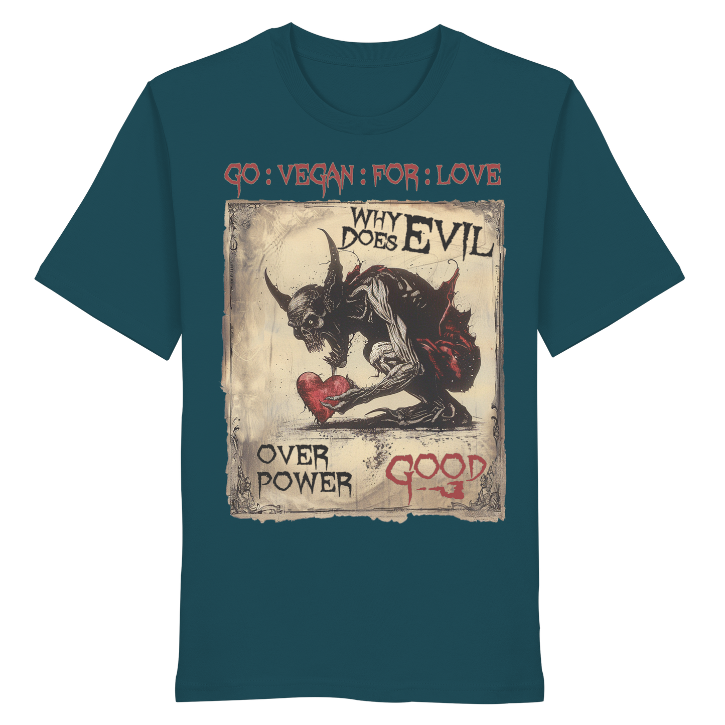 vegwear "why does evil" -unisex Bio T-Shirt