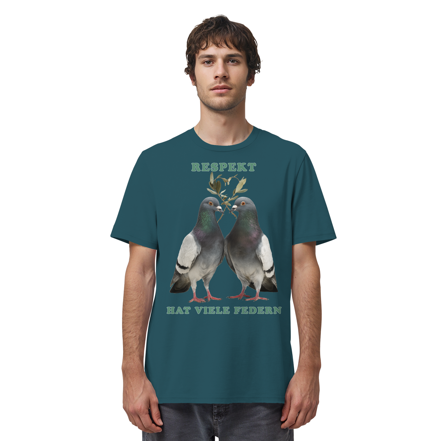 vegwear "Respekt hat viele Federn" - unisex Bio T-Shirt