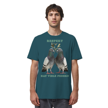 vegwear "Respekt hat viele Federn" - unisex Bio T-Shirt