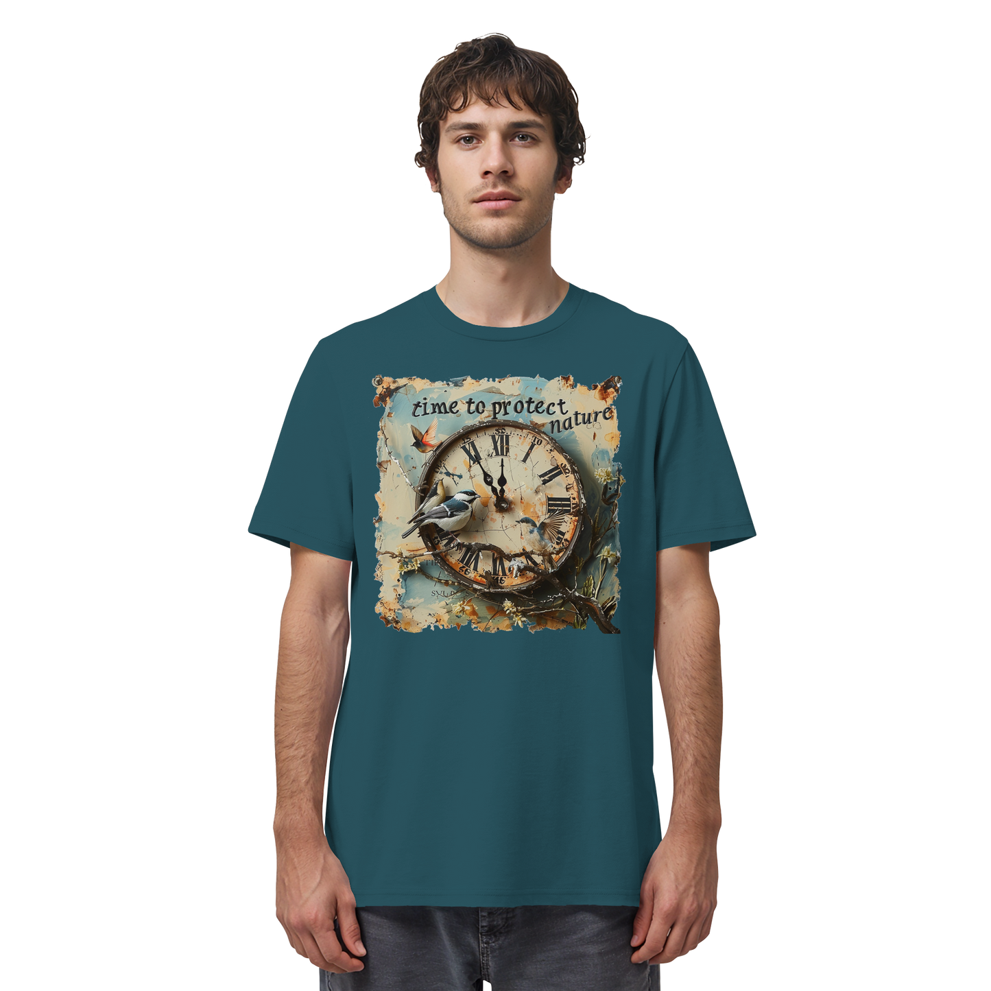 vegwear "time to protect nature" - unisex T-Shirt, nachhaltige Mode