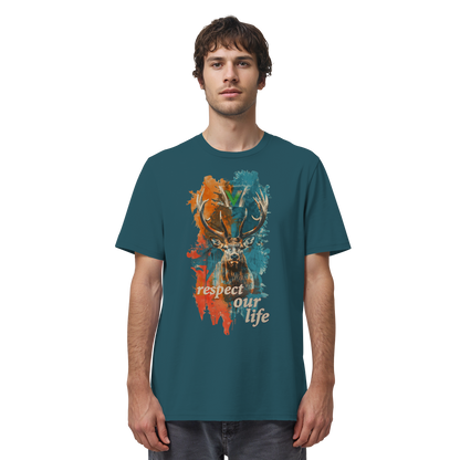 vegwear "respect our life - Hirsch" - unisex Bio T-Shirt
