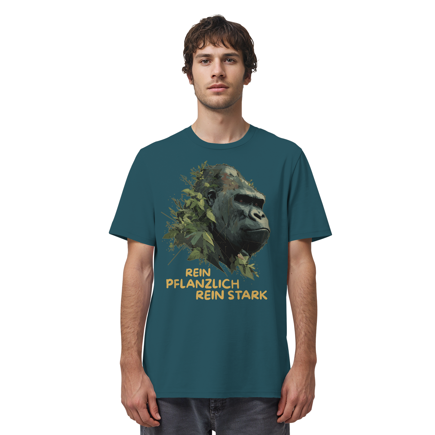 vegwear "Gorilla, rein pflanzlich, rein stark" - unisex Bio T-Shirt
