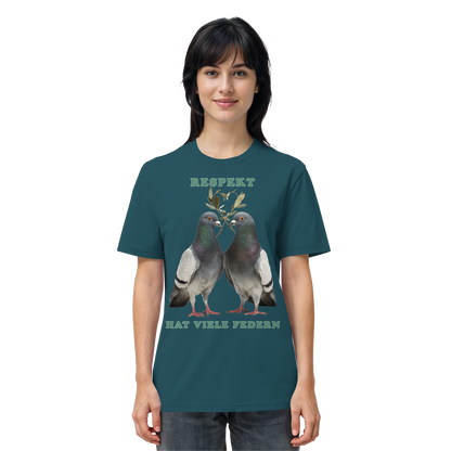 vegwear "Respekt hat viele Federn" - unisex Bio T-Shirt