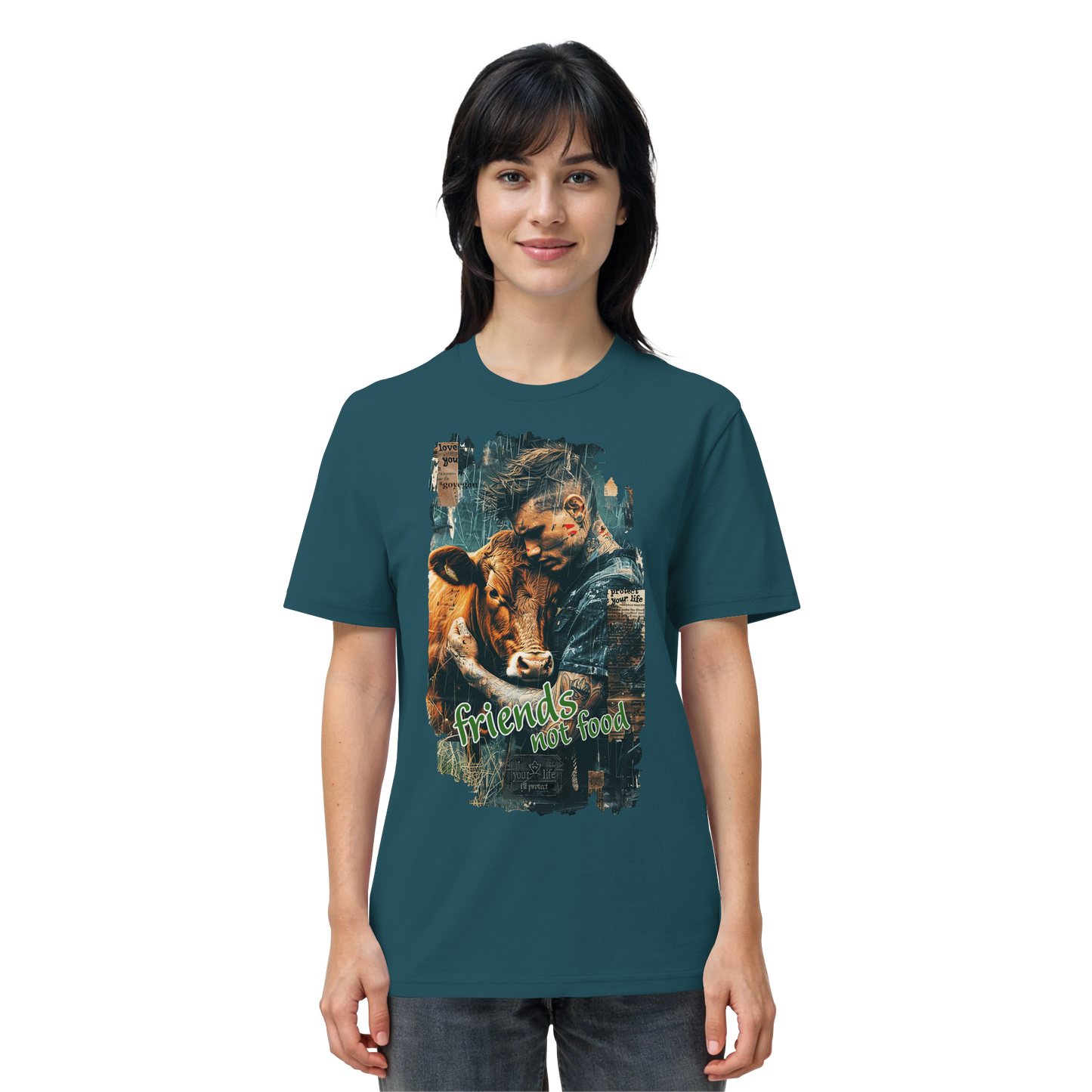 vegwear "friends not food" - unisex T-Shirt, vegan, fair, cool