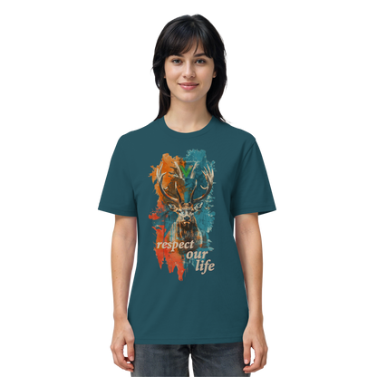 vegwear "respect our life - Hirsch" - unisex Bio T-Shirt