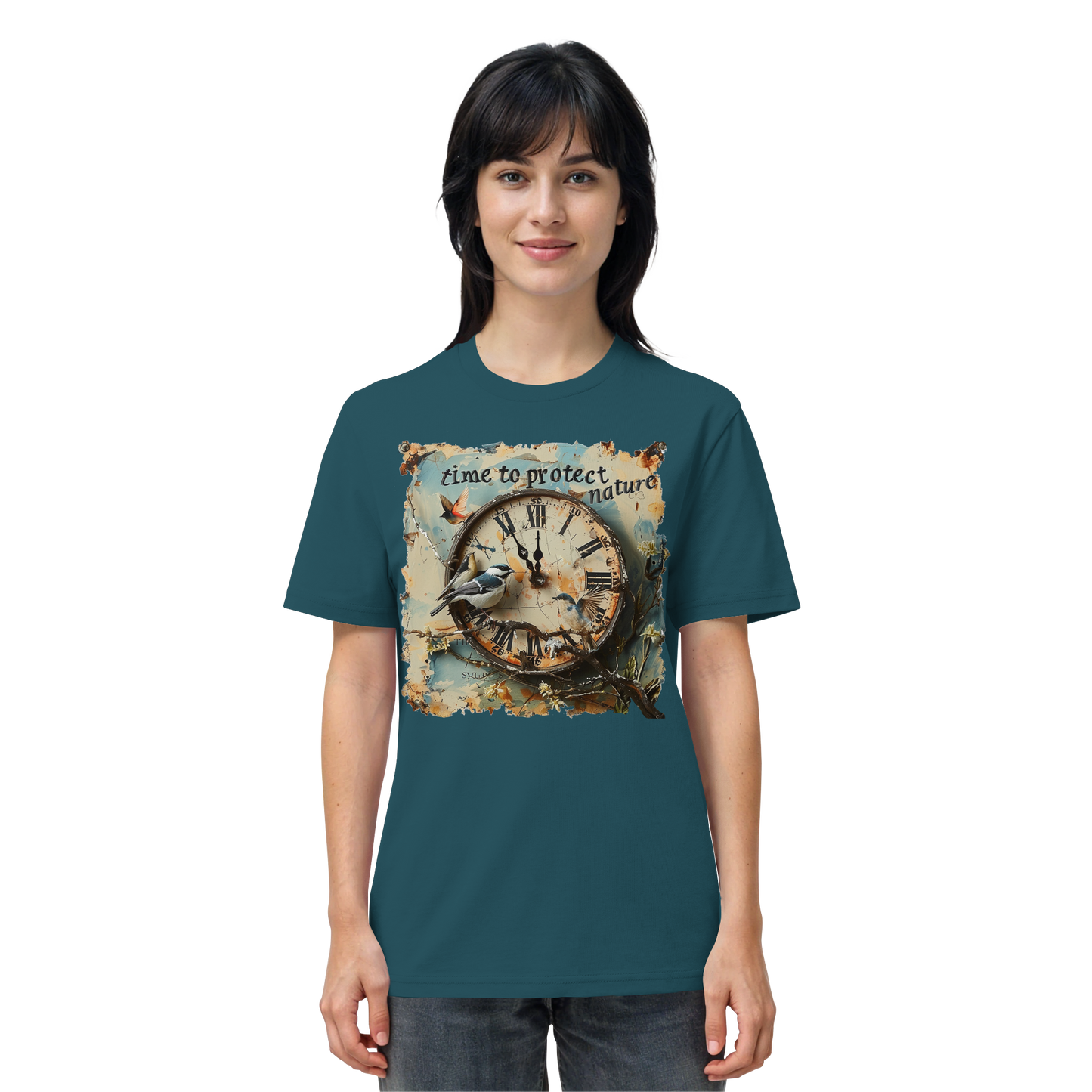 vegwear "time to protect nature" - unisex T-Shirt, nachhaltige Mode