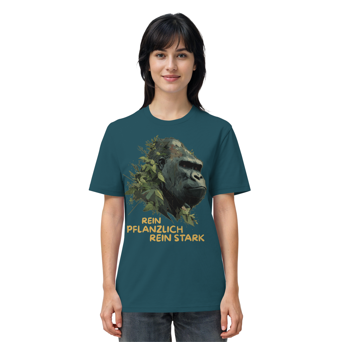 vegwear "Gorilla, rein pflanzlich, rein stark" - unisex Bio T-Shirt