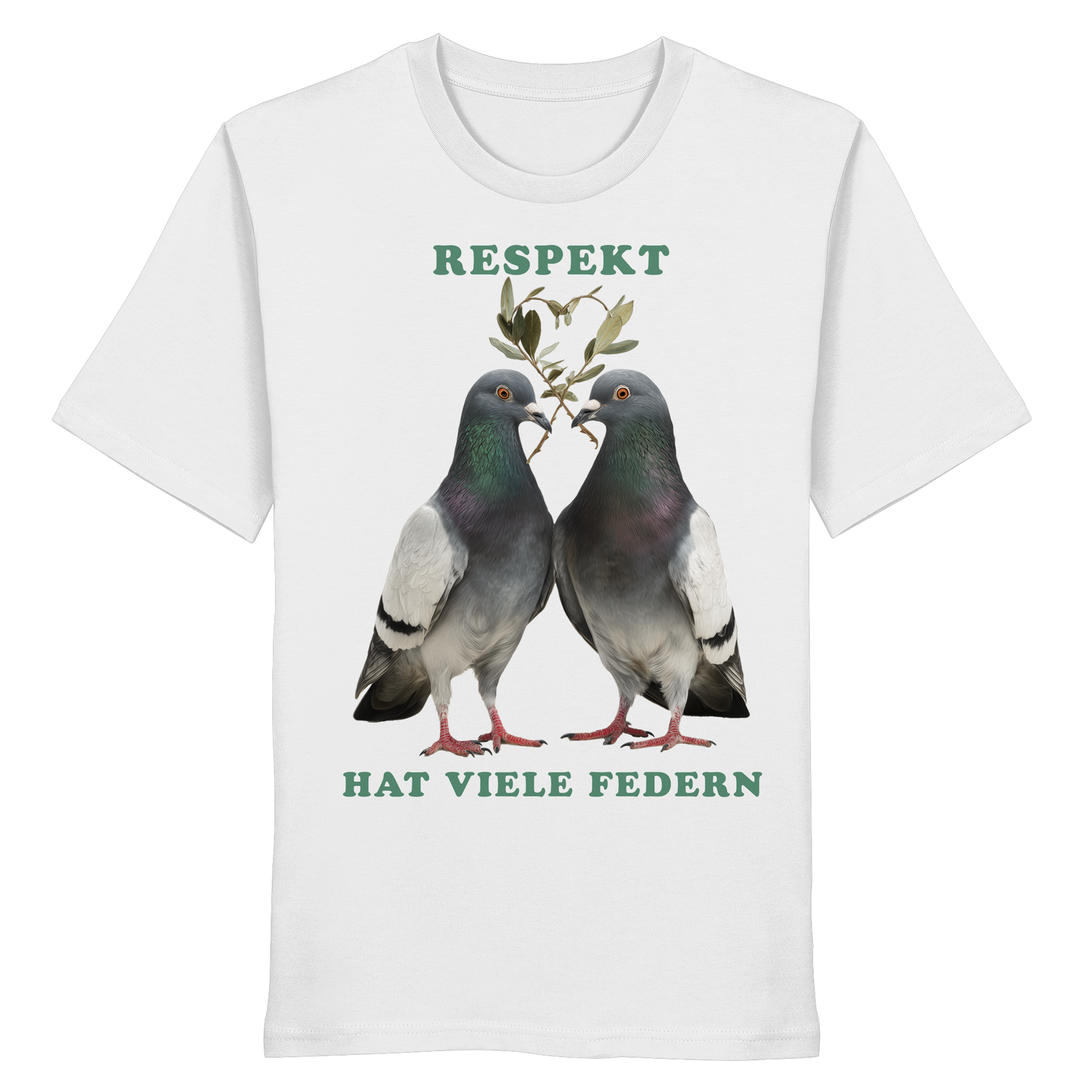 vegwear "Respekt hat viele Federn" - unisex Bio T-Shirt