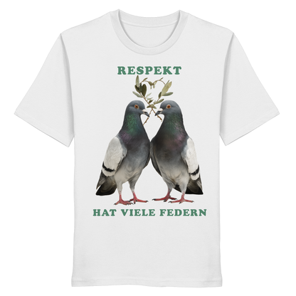 vegwear "Respekt hat viele Federn" - unisex Bio T-Shirt