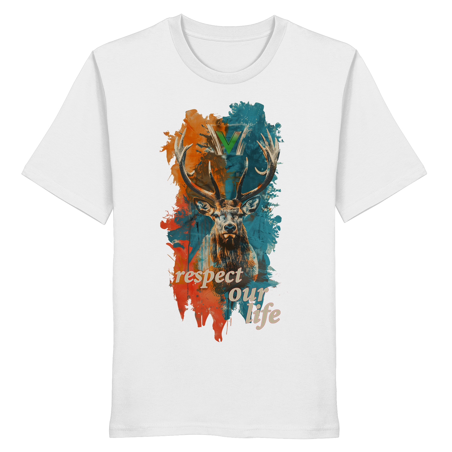 vegwear "respect our life - Hirsch" - unisex Bio T-Shirt