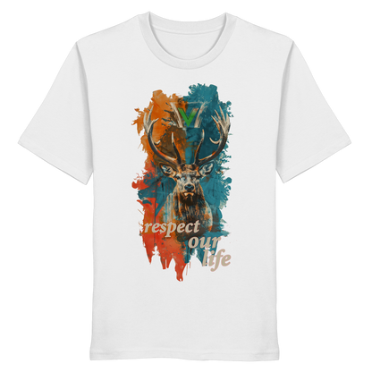 vegwear "respect our life - Hirsch" - unisex Bio T-Shirt