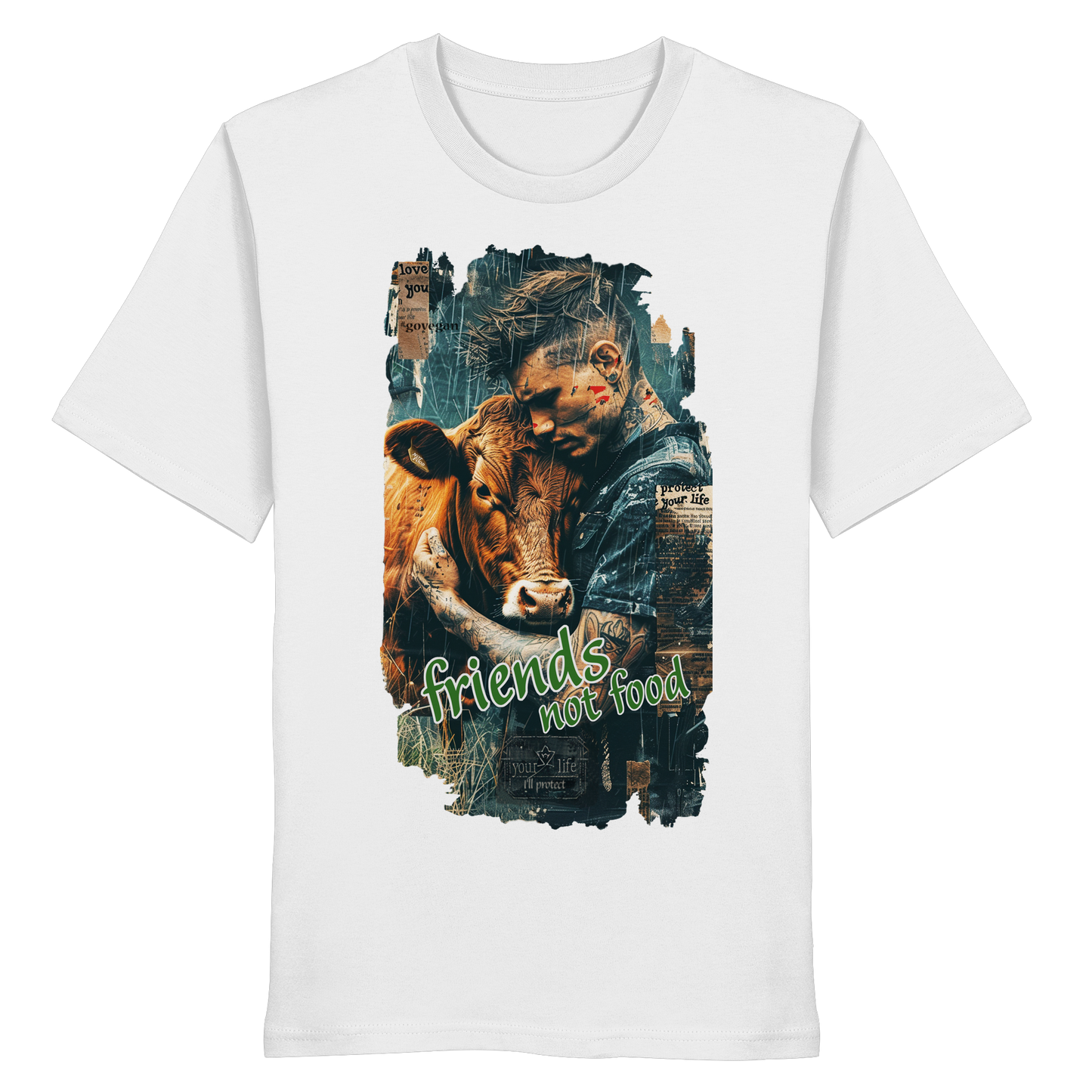 vegwear "friends not food" - unisex T-Shirt, vegan, fair, cool