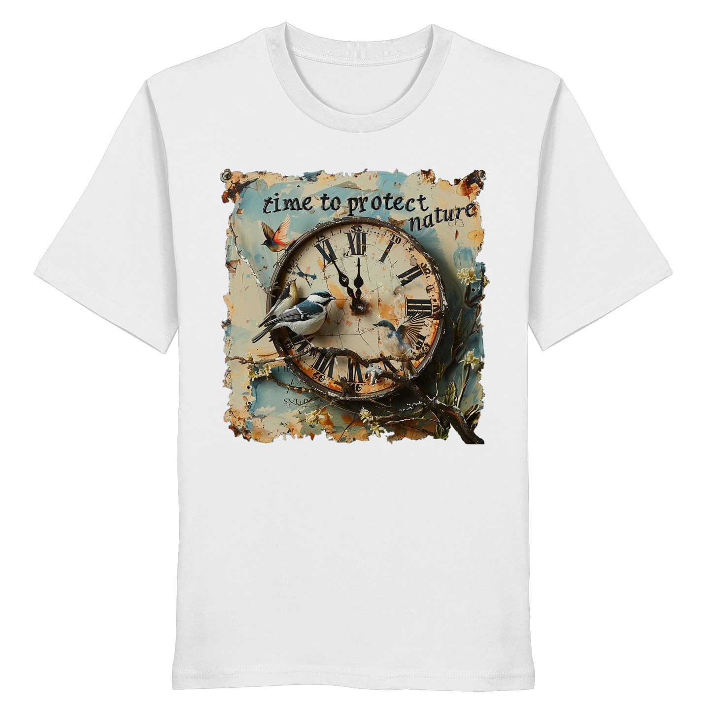 vegwear "time to protect nature" - unisex T-Shirt, nachhaltige Mode