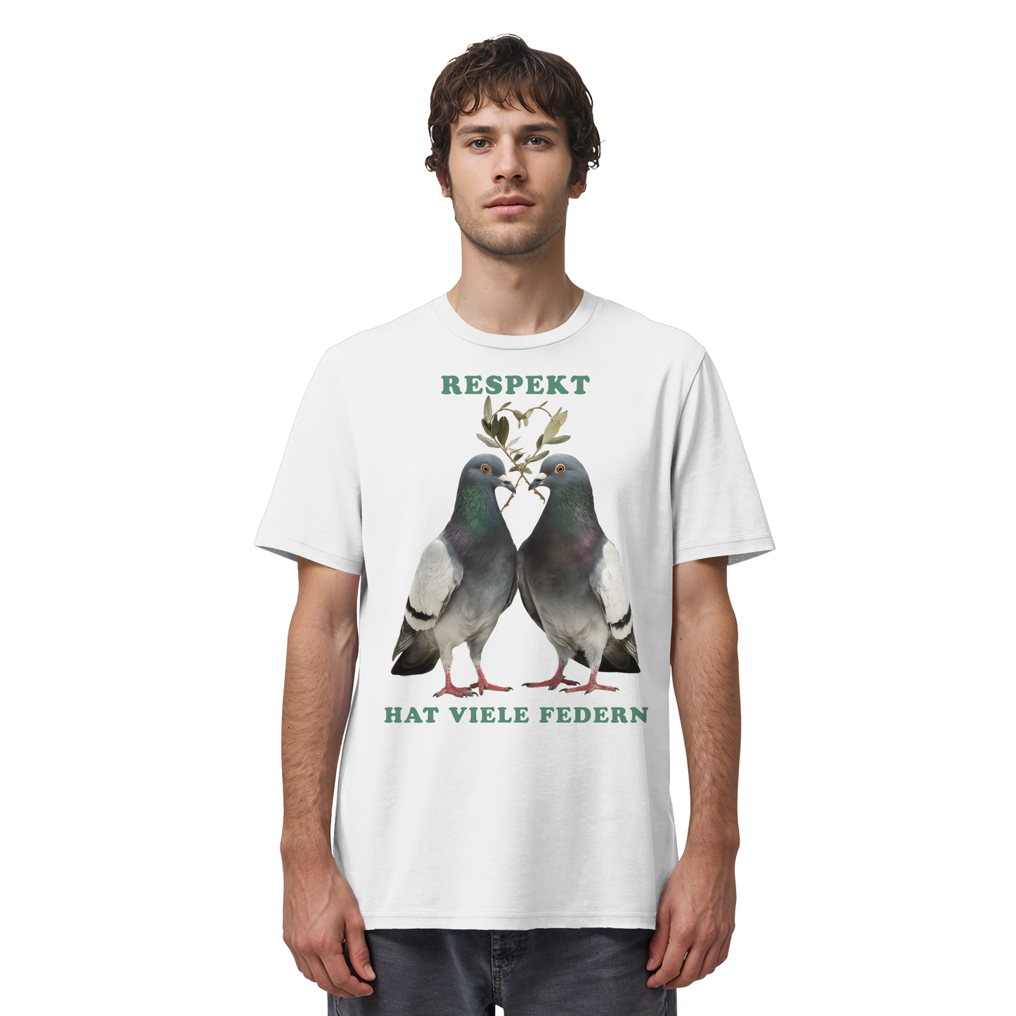 vegwear "Respekt hat viele Federn" - unisex Bio T-Shirt
