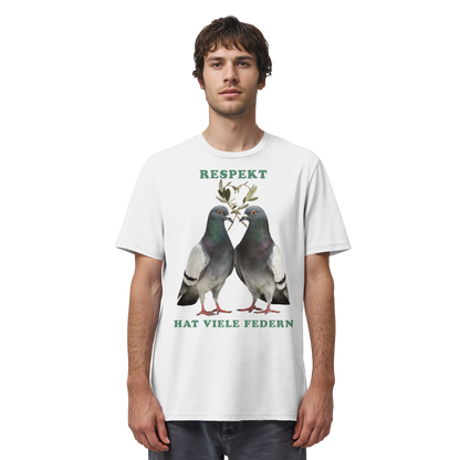vegwear "Respekt hat viele Federn" - unisex Bio T-Shirt