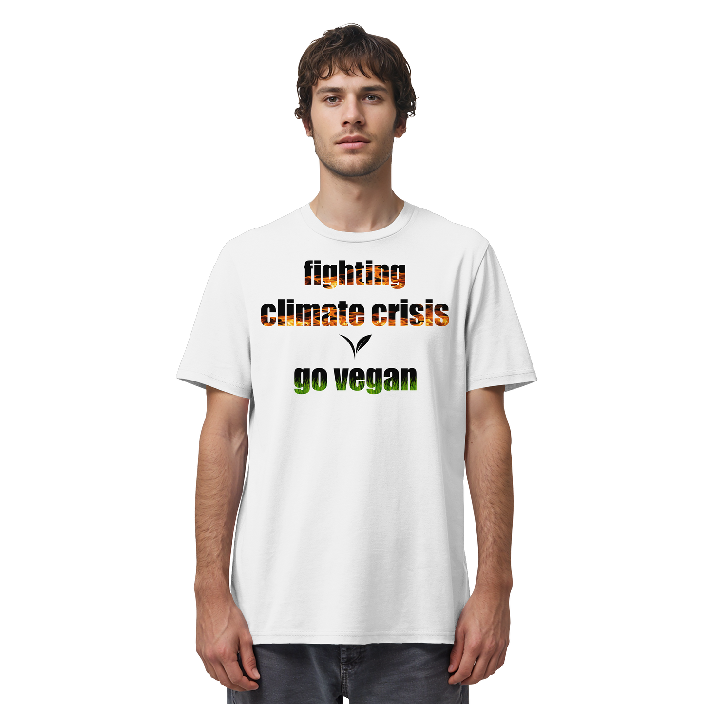 vegwear "fighting climate cirsis" - unisex Bio T-Shirt, vegan & klimafreundlich