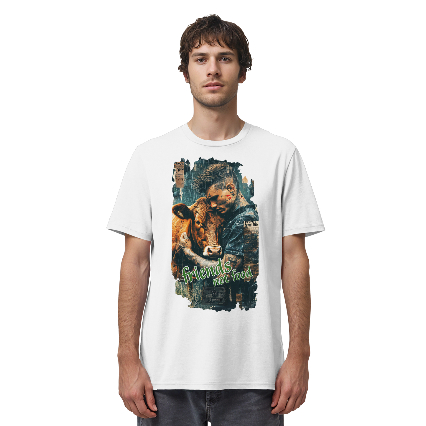 vegwear "friends not food" - unisex T-Shirt, vegan, fair, cool