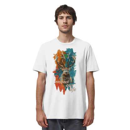 vegwear "respect our life - Hirsch" - unisex Bio T-Shirt