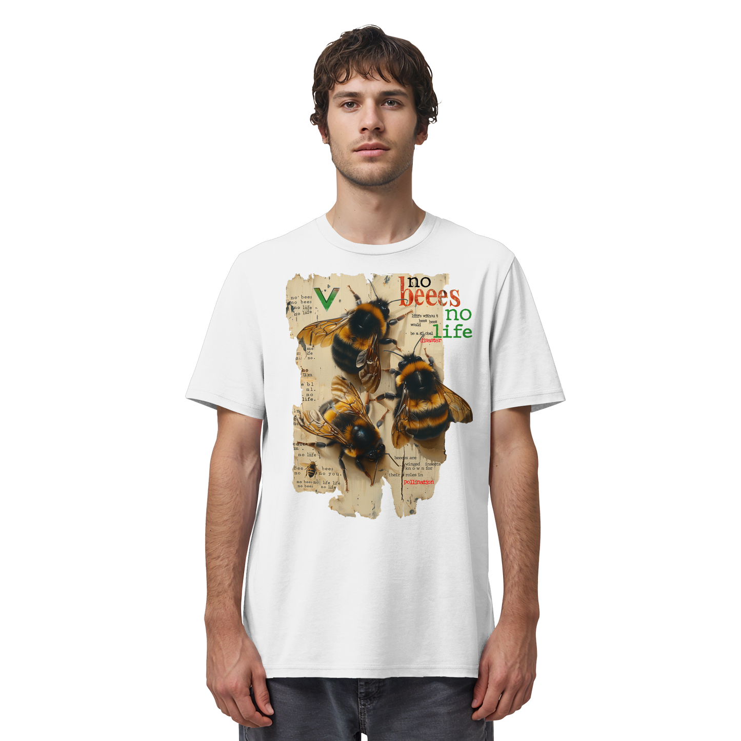 vegwear "no bees, no life" - unisex Bio T-Shirt, vegan fair