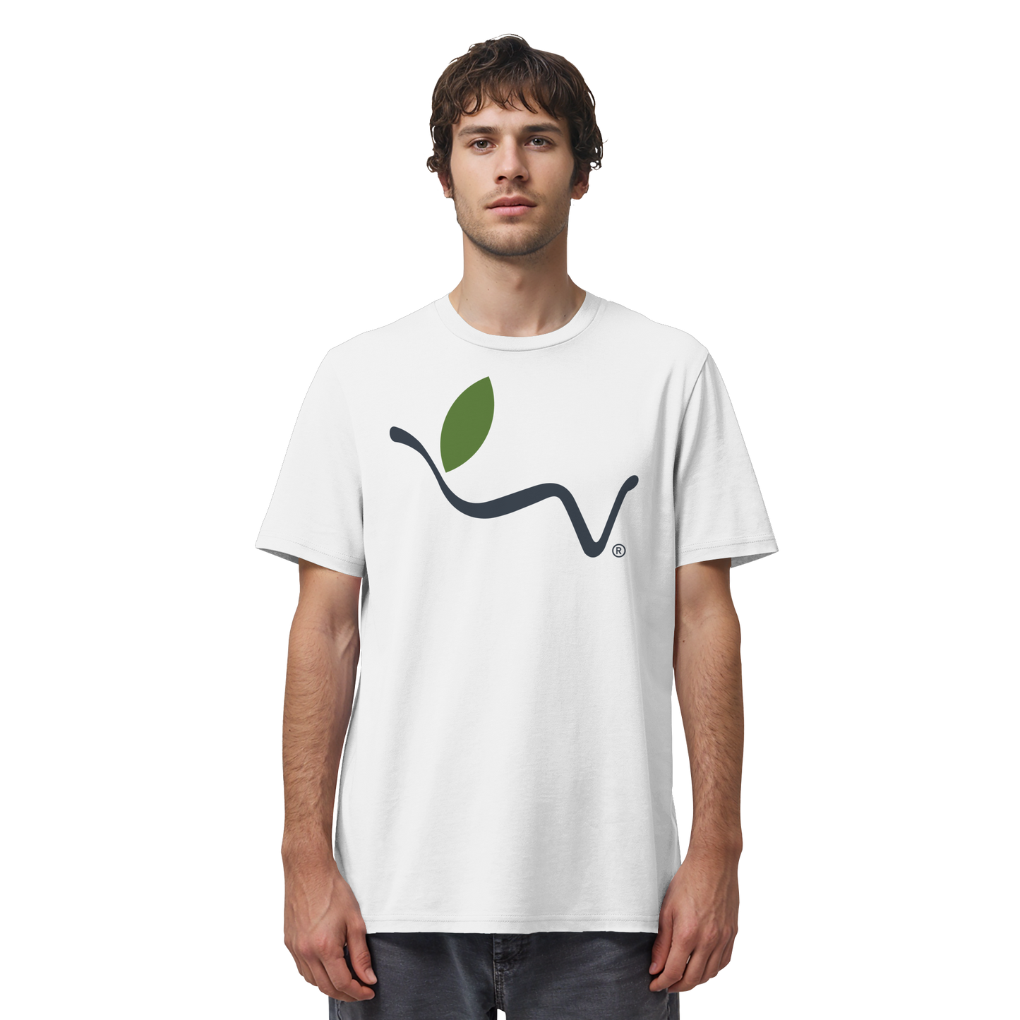 Motif "vegwear logo gray" - unisex organic T-shirt