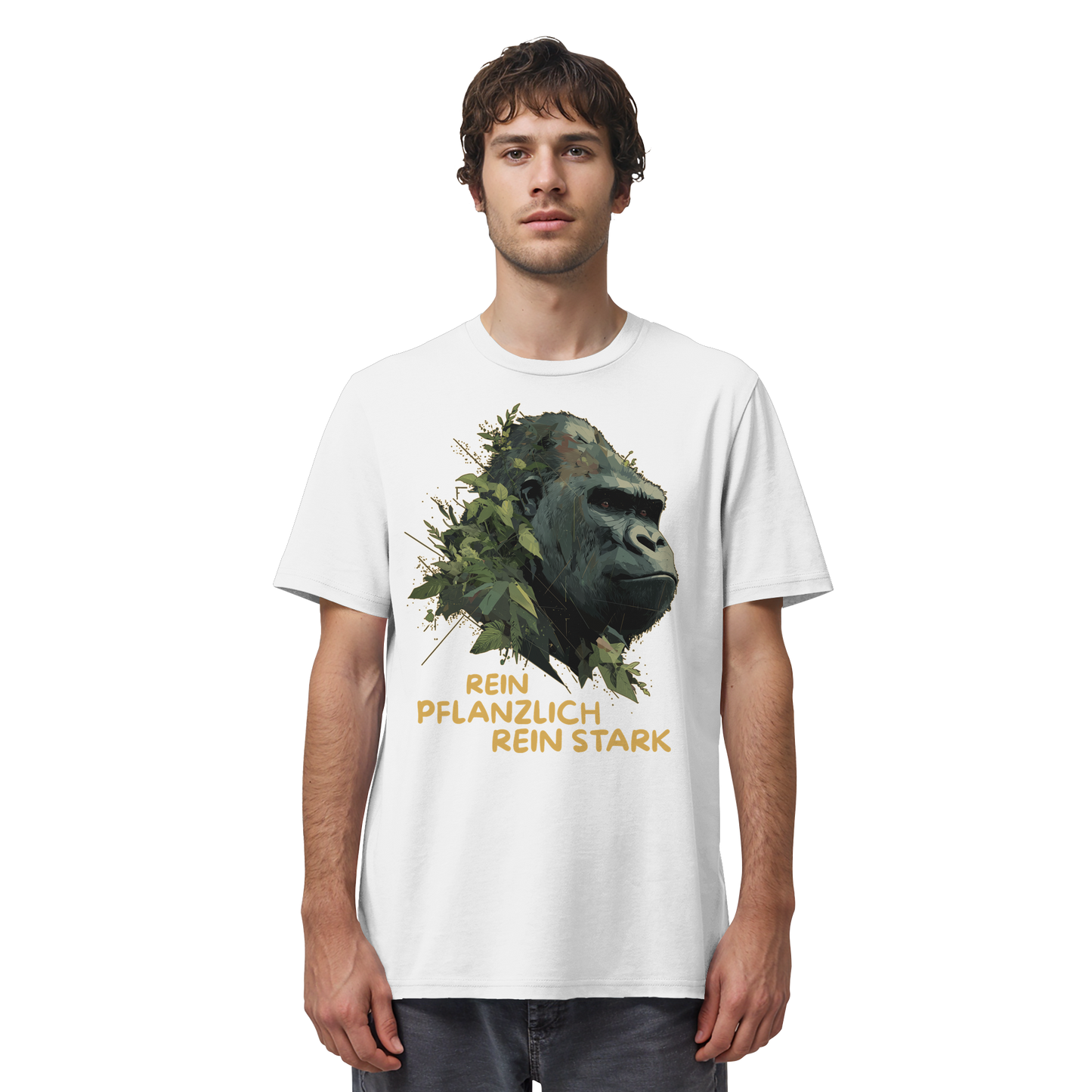 vegwear "Gorilla, rein pflanzlich, rein stark" - unisex Bio T-Shirt