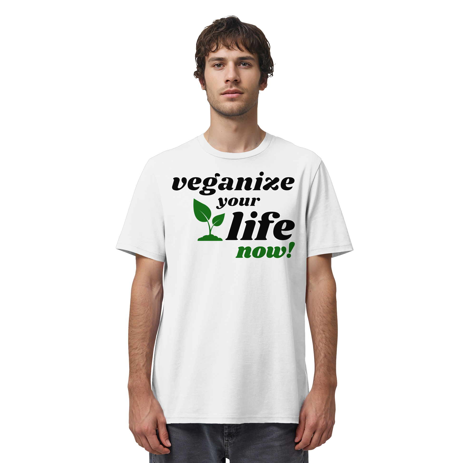 Bio-Baumwolle-T-Shirt: 'veganize your life' T-Shirt | vegwear