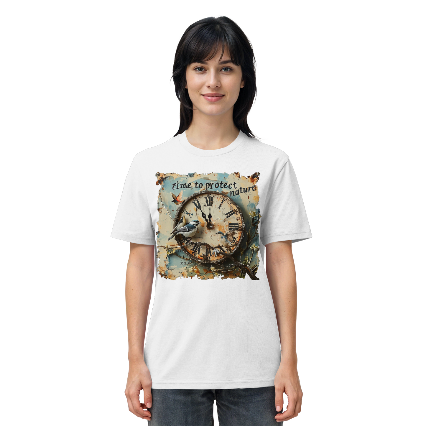 vegwear "time to protect nature" - unisex T-Shirt, nachhaltige Mode
