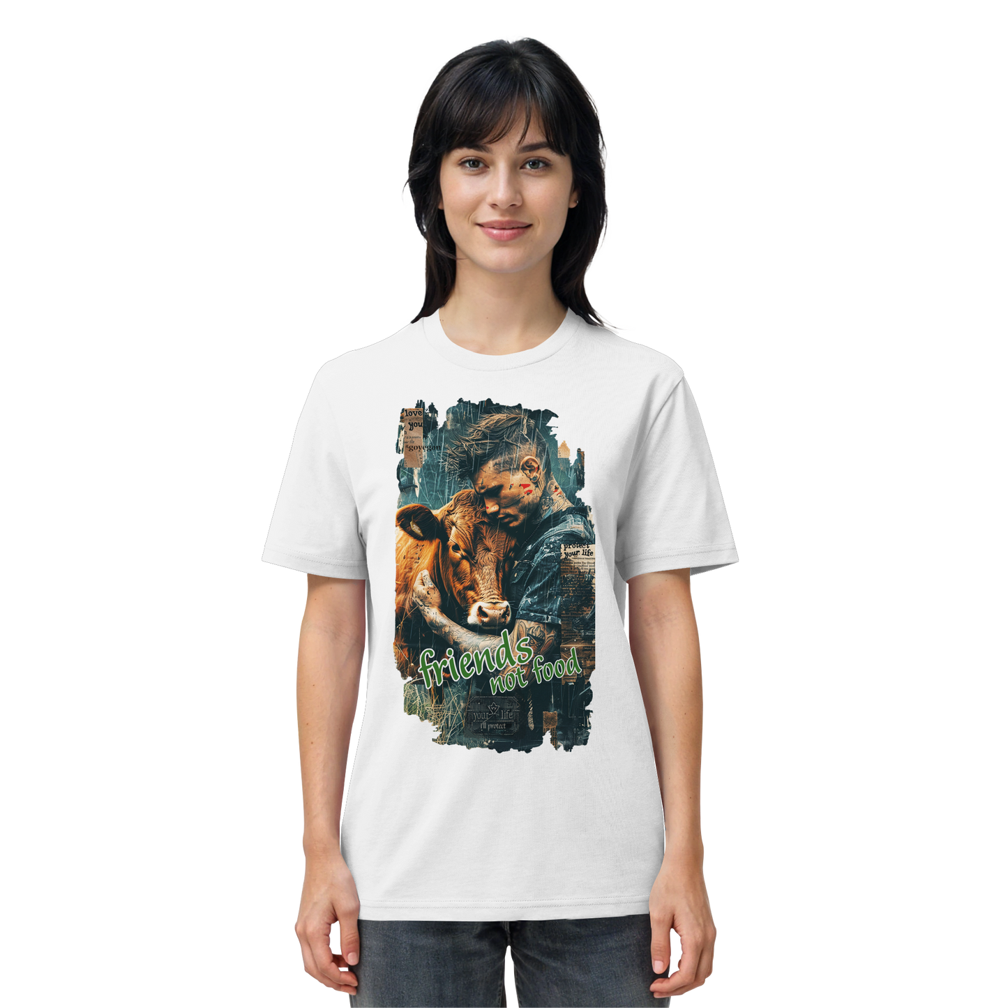 vegwear "friends not food" - unisex T-Shirt, vegan, fair, cool