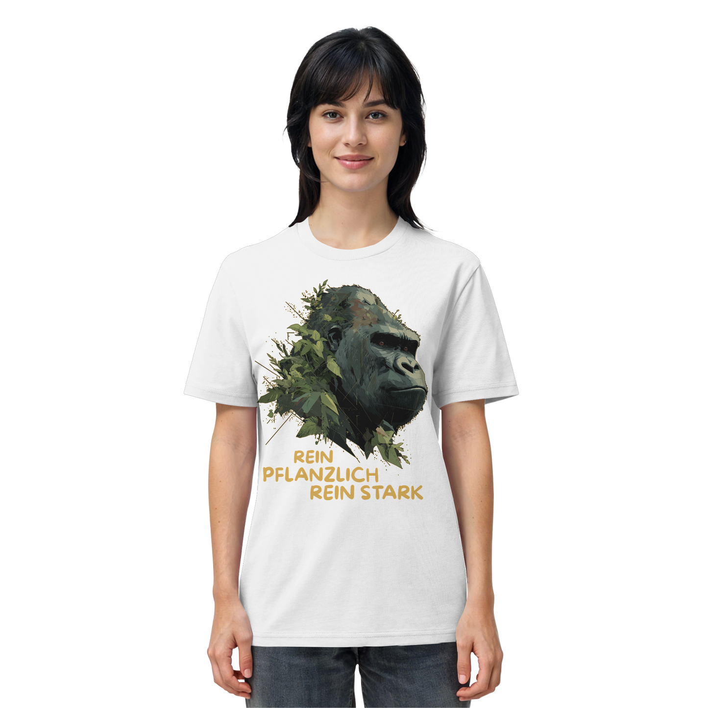 vegwear "Gorilla, rein pflanzlich, rein stark" - unisex Bio T-Shirt