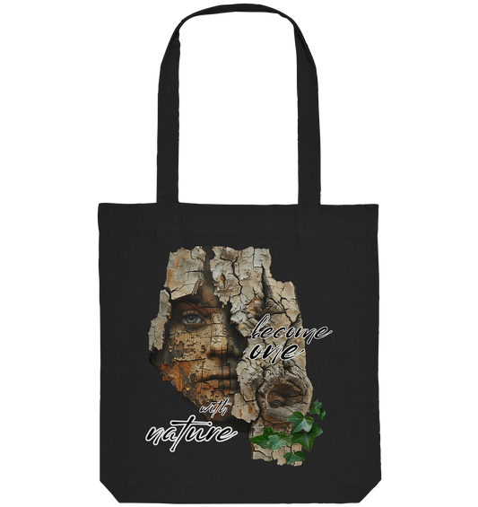 Motiv "become one with nature" - Bio Einkaufstasche