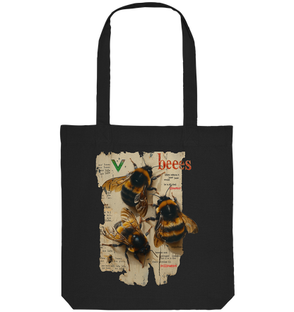 Motif "no bees, no life" - Organic shopping bag
