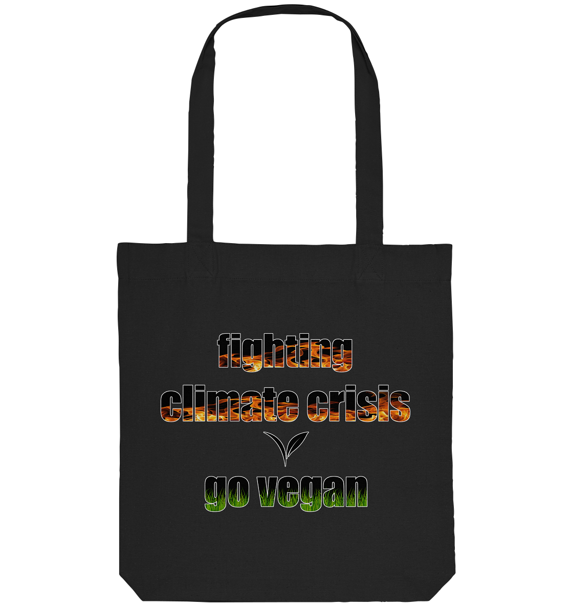 vegwear "fighting climate cirsis" - Bio Einkaufstasche, vegan & klimafreundlich