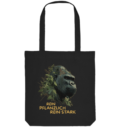 vegwear "Gorilla, rein pflanzlich rein stark" - Einkaufstasche, bio vegan