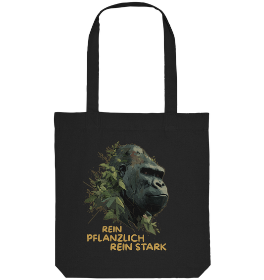 vegwear "Gorilla, rein pflanzlich rein stark" - Einkaufstasche, bio vegan