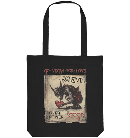 vegwear "why does evil" - Einkaufstasche