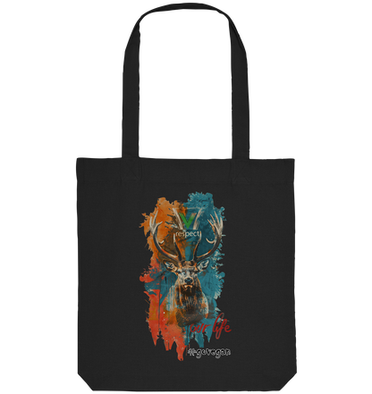 Motif "respect our life, go vegan" - shopping bag