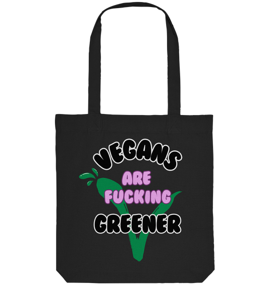 Motiv "vegans are fucking greener" - Bio Einkaufstasche