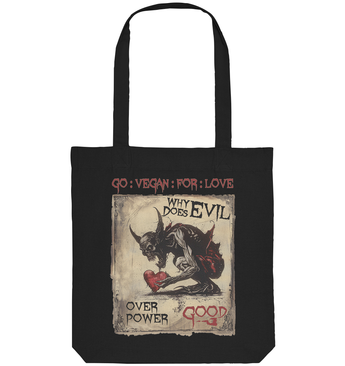 motif "why does evil" - shopping bag
