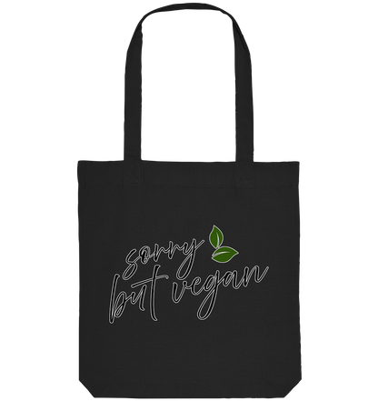 "Sorry but vegan" motif - organic shopping bag