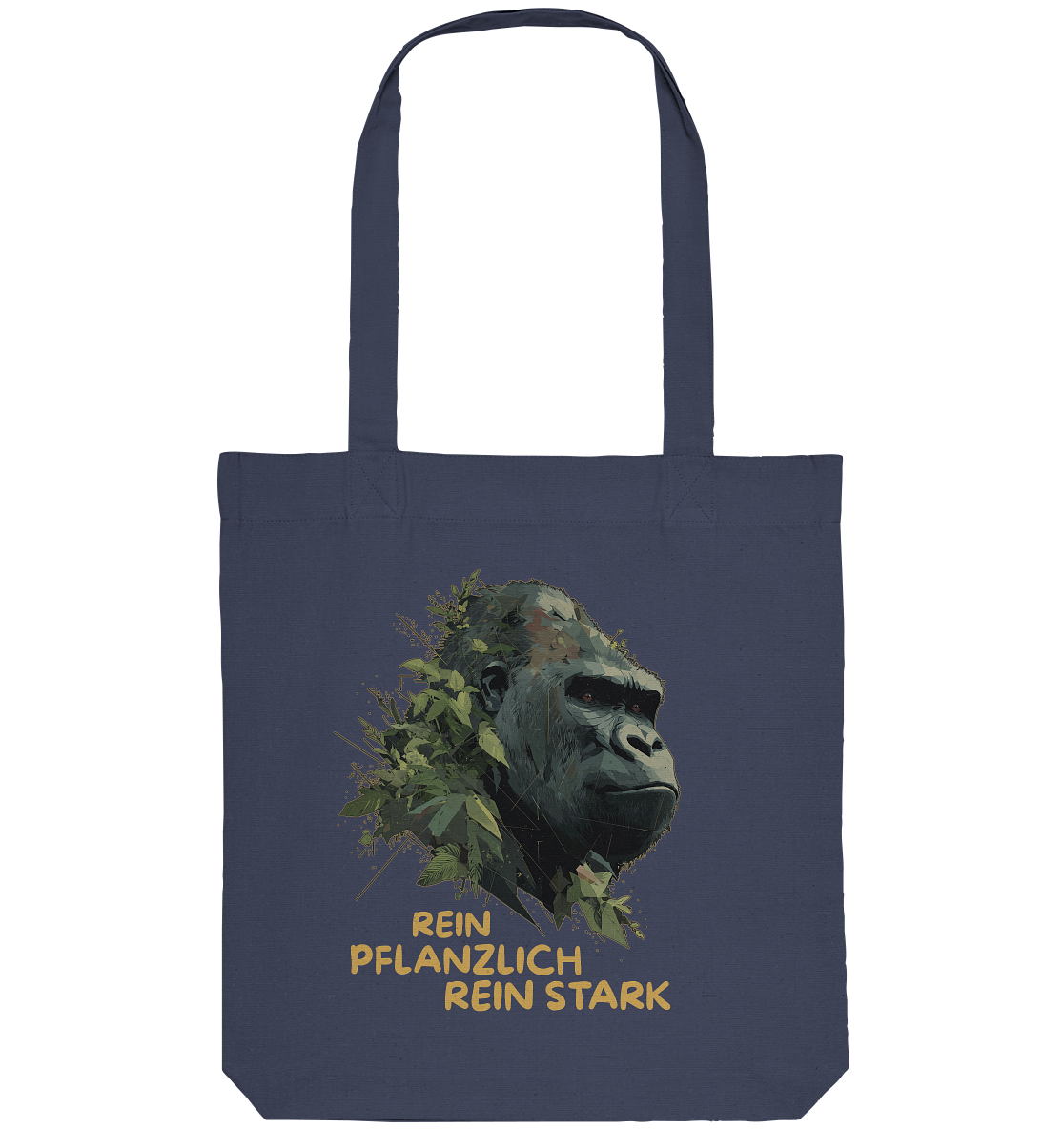 vegwear "Gorilla, rein pflanzlich rein stark" - Einkaufstasche, bio vegan
