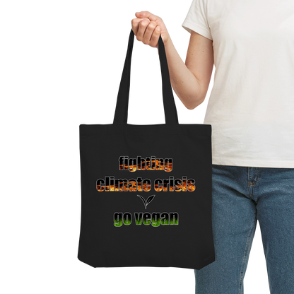 vegwear "fighting climate cirsis" - Bio Einkaufstasche, vegan & klimafreundlich