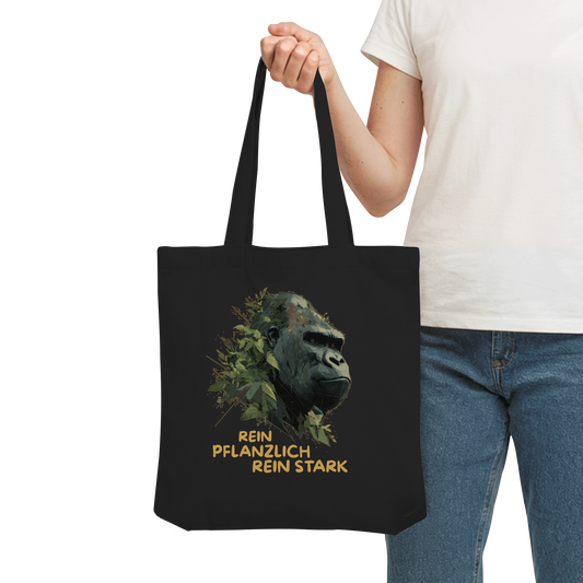 vegwear "Gorilla, rein pflanzlich rein stark" - Einkaufstasche, bio vegan