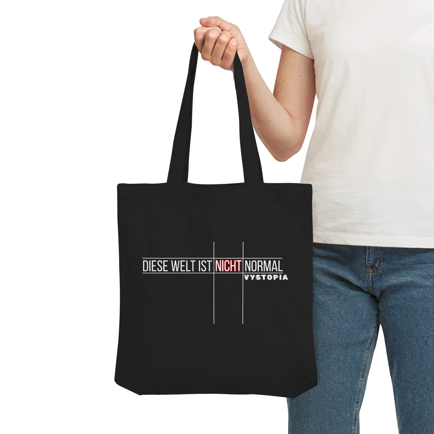 vegwear "Diese Welt ist nicht normal" - Bio Einkaufstasche