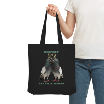 vegwear "Respekt hat viele Federn" - Einkaufstasche