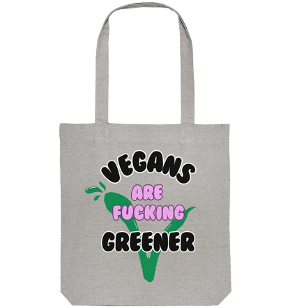 Motif "vegans are fucking greener" - organic shopping bag