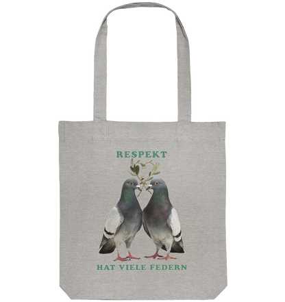 vegwear "Respekt hat viele Federn" - Einkaufstasche
